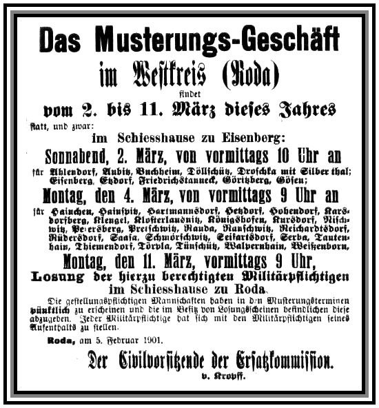 1901-02-10 Kl Musterung